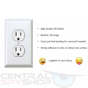 Fake Outlet Stickers Prank -  Funny Electrical Power Plug Plate Cover Decals (US)