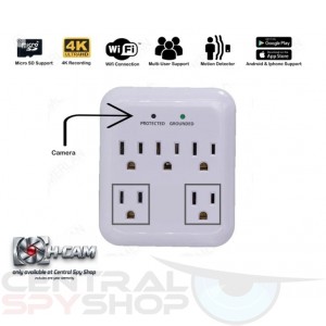 H-CAM electrical outlet extender covert camera w/ wifi