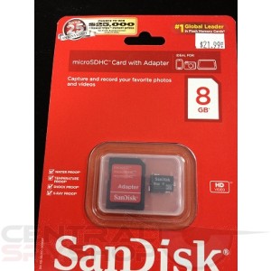 8gb sd card with Adapter