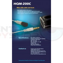 High quality Amplifier Microphone with extension cable and hook