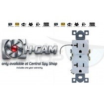 H-Cam T-Plug Style Hidden Surveillance Camera Wall Outlet, Spy Security Camera w/ WIFI