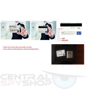 Law Enforcement Grade and Quality - Credit Card Covert Camera