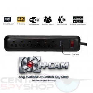 H-Cam Hidden Surveillance Camera Extension Cord, Spy Security Camera w/ WIFI