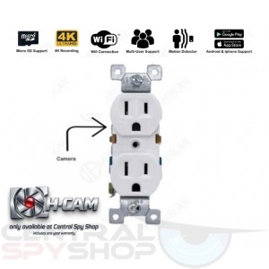 H-CAM - Hidden Surveillance Camera Wall Outlet, Spy Security Camera