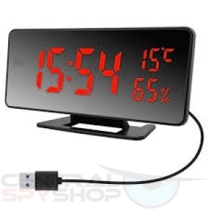 LED Mirror Clock - Wifi Covert Camera